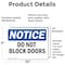Signmission Do Not Block Doors, 10 in W x Rectangle, Vinyl Decal OS-2PACK-NS-D-710-L-11078 - alternate 3